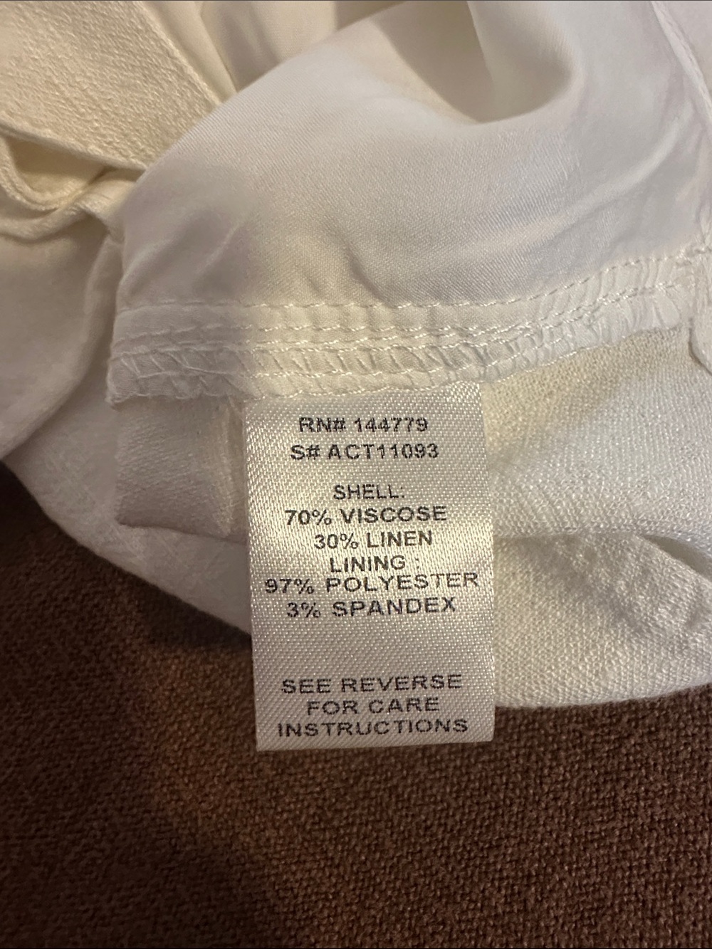ACOA White linen vest - Picture 3 of 3
